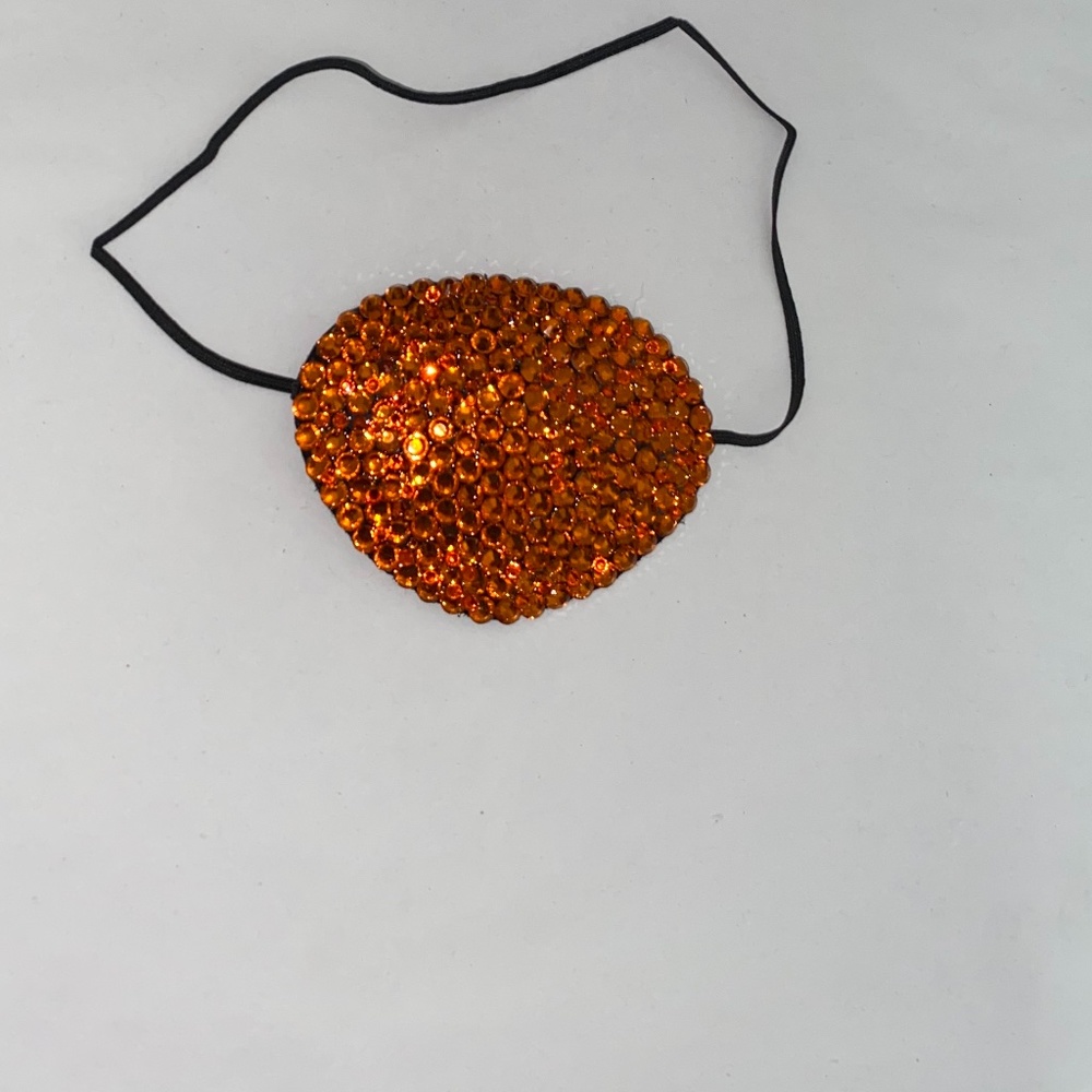 Orange Crystal Fancy Eye Patch Cover Up